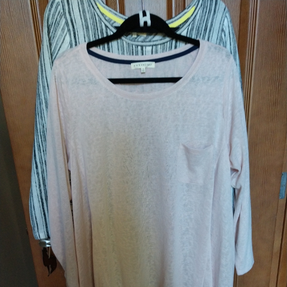 Sweaters shark bite Aline black pink stripe 1X - Picture 3 of 8